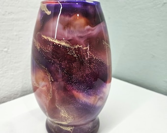 Multicolor Epoxy Resin Glass Vase