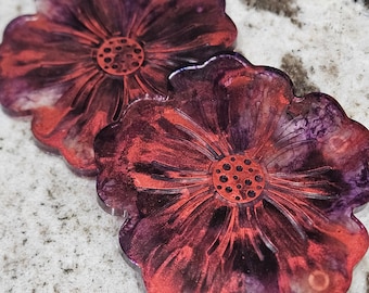Epoxy resin coasters set of 2