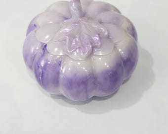 Handmade Resin Pumpkin Jar with Lid | Decorative Fall Container | Autumn Trinket and Jewelry Holder | Unique Seasonal Décor