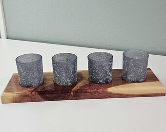 Candelabro de madera de cedro - Capacidad para 4 velas