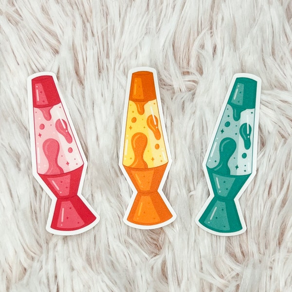 Lava Lamp Sticker // Water Resistant Sticker // Cute Matte Vinyl Sticker // Sticker for Laptop, Water Bottle, Kindle