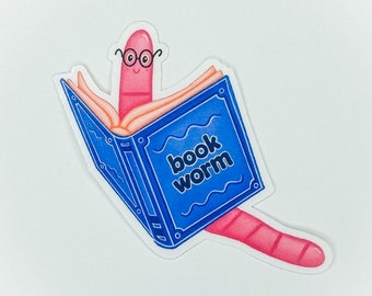 Book Worm Sticker