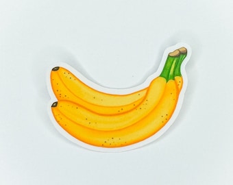Banana Sticker: Matte Vinyl Die Cut (2x2 inches)