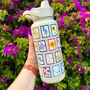 Sticker oranjebloesem van Florida | Vintage geïnspireerde botanische staat bloemenstempel | Laptopsticker afbeelding 3
