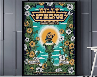 Billy Strings All Gig Posters, Billy Strings Asheville February 10 Poster, Billy Strings MVP Arena Albany November Poster