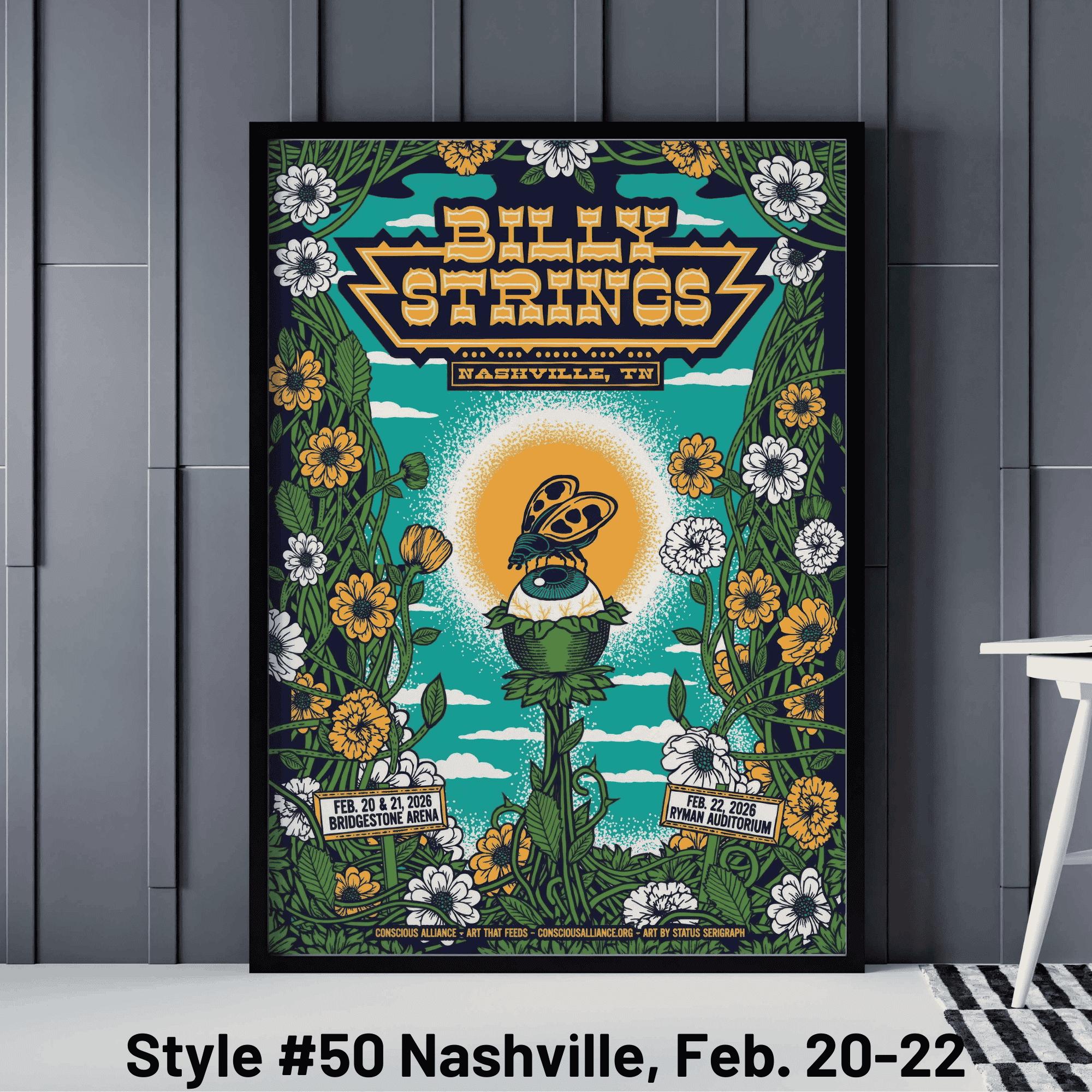 Billy Strings All Gig Posters, Billy Strings Asheville February 10