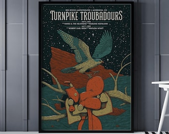 Turnpike Troubadours Posters - Turnpike Troubadours New Braunfels Whitewater Amphitheater Poster - Red Rock Amphitheatre Morrison Poster