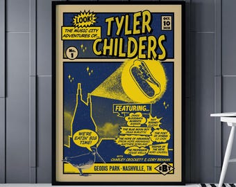 Tyler Childers All Gig Posters - Alpine Valley Music Theatre East Troy July 26 Poster - Tyler Childers Kroger Field Lexington Poster