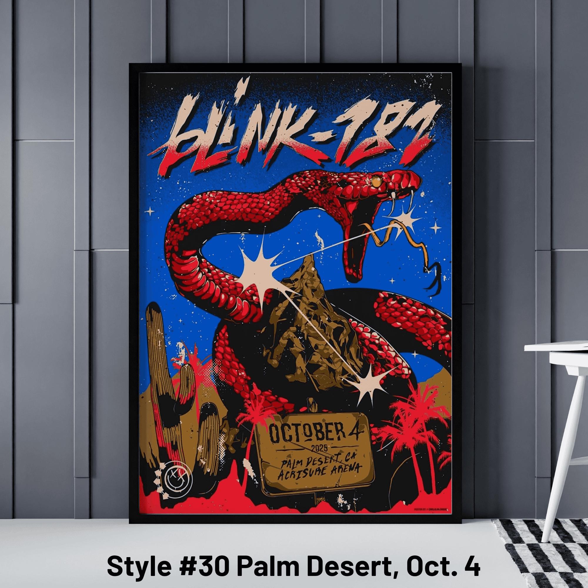 Blink 182 All Gig Posters - Blink 182 Acrisure Arena Palm Desert
