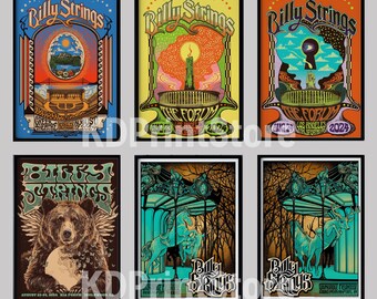 Billy Strings All Gig Posters, Billy Strings Asheville February 10