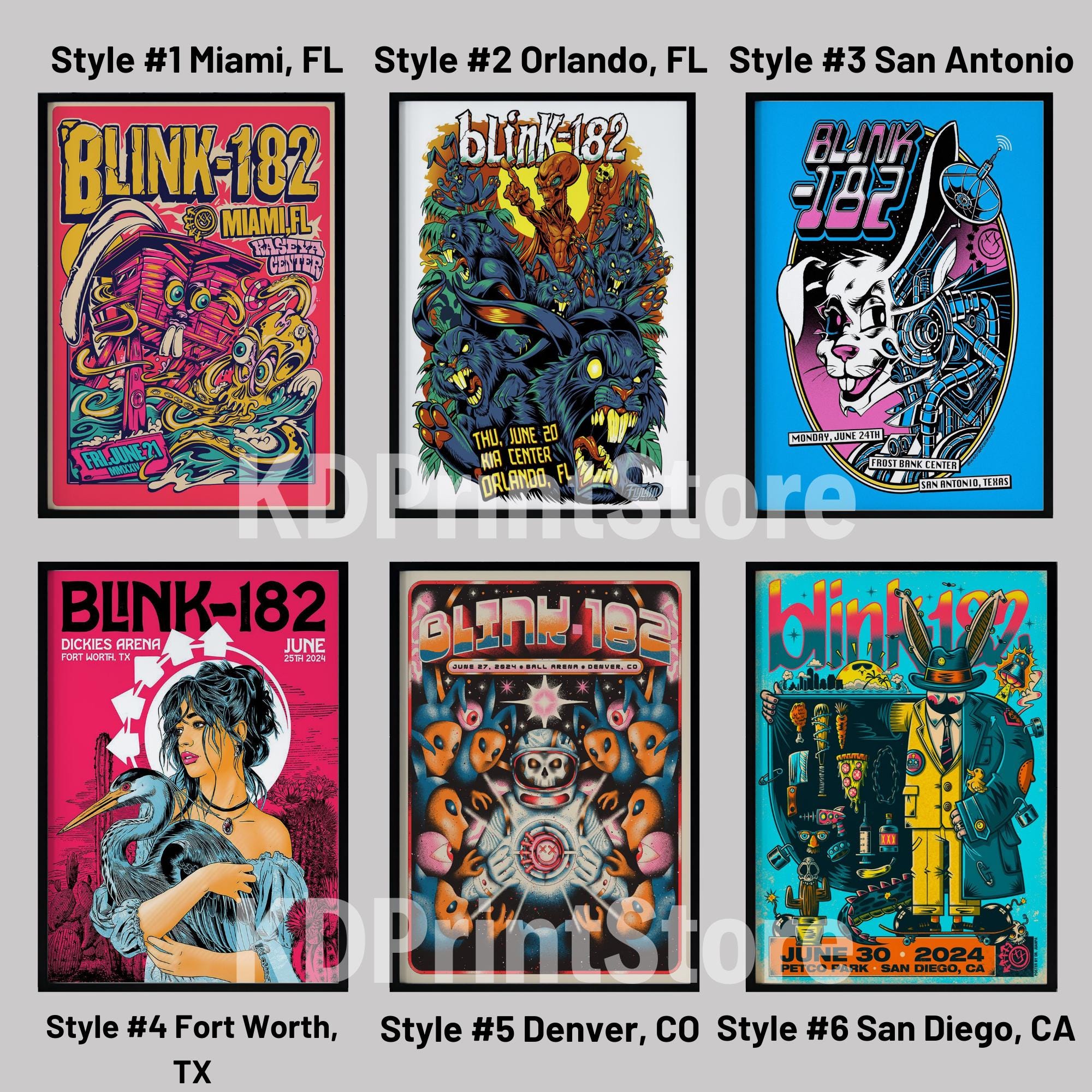 Blink 182 All Gig Posters - Blink 182 Acrisure Arena Palm Desert