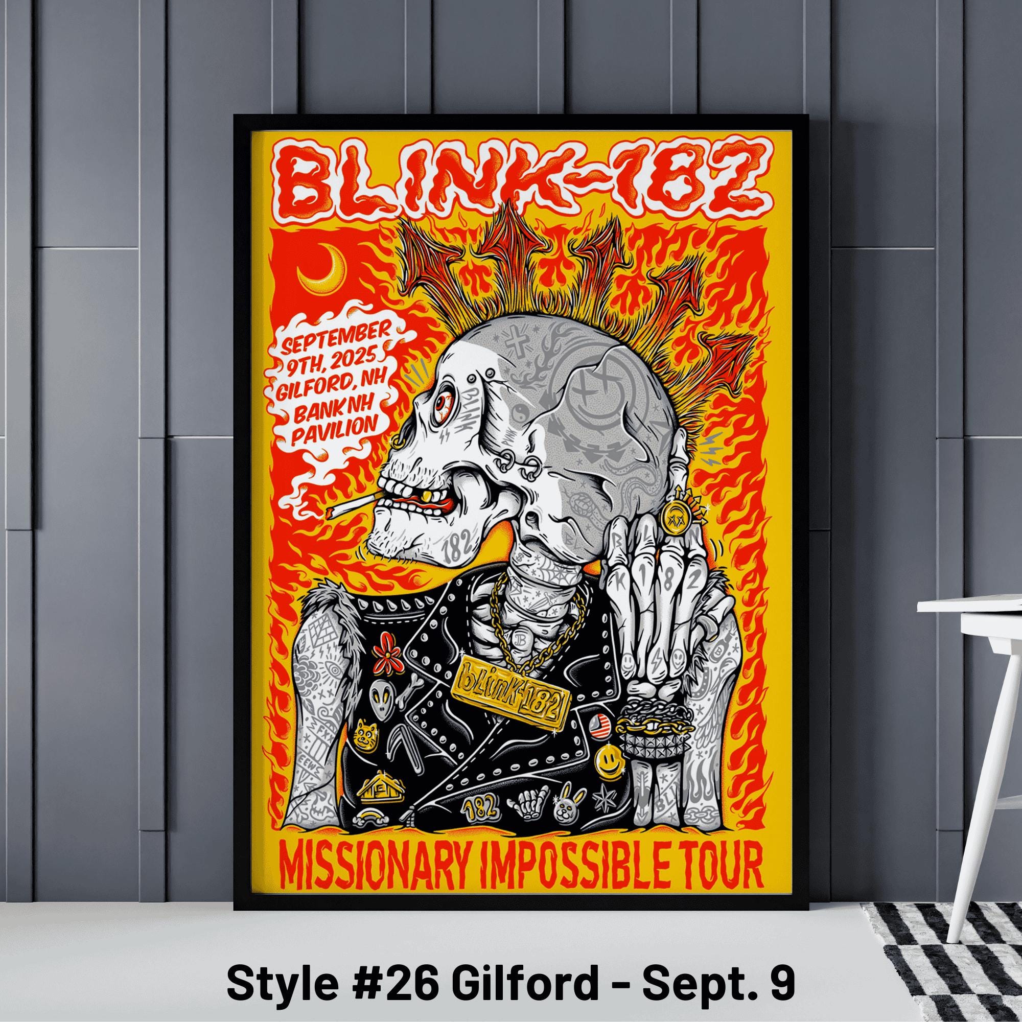 Blink 182 All Gig Posters - Blink 182 Acrisure Arena Palm Desert
