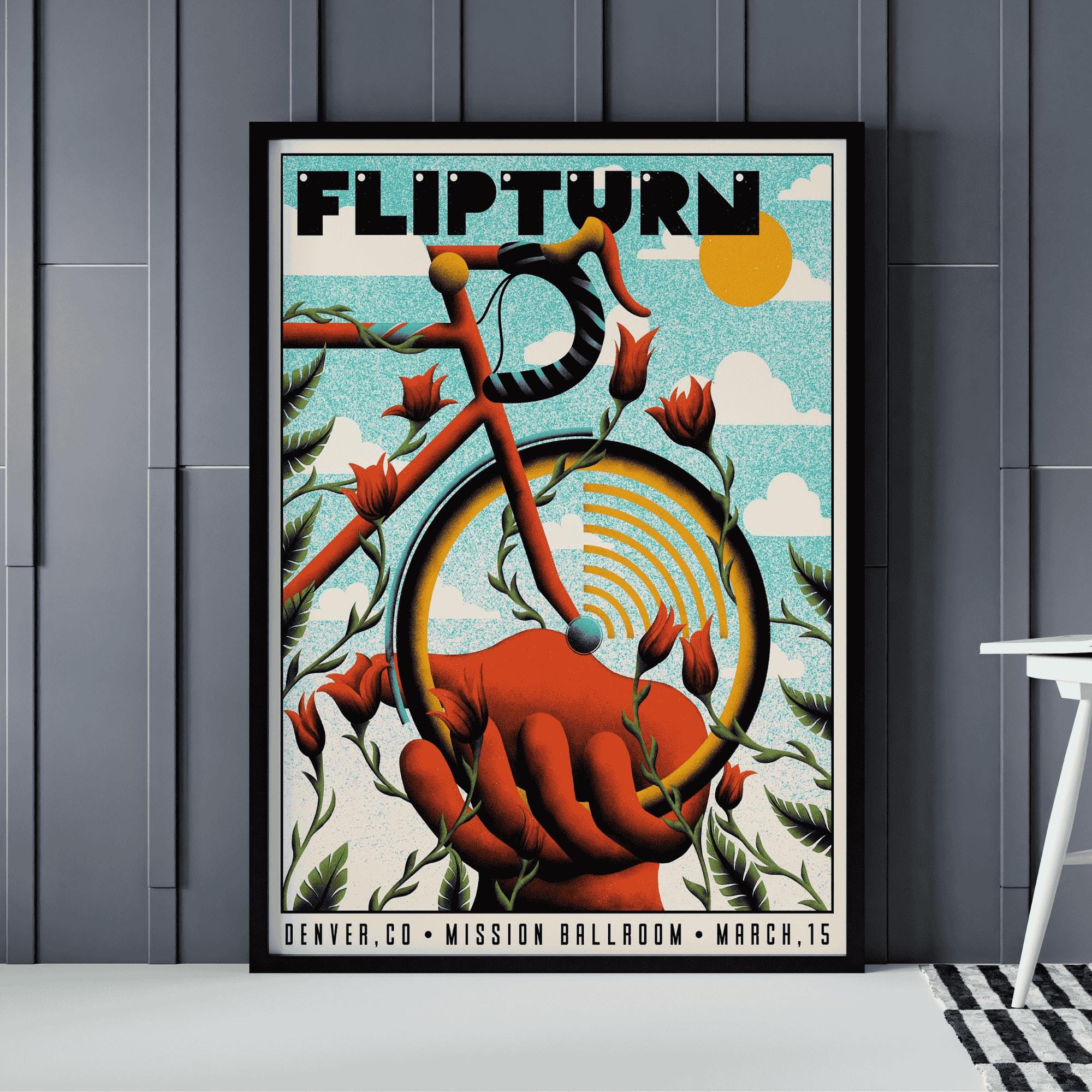 Flipturn Band Gig Poster - Flipturn Band Misson Ballroom Denver CO