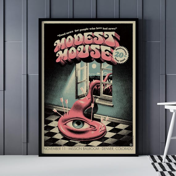 Modest Mouse Gig Poster - Modest Mouse MGM Music Hall at Fenway
