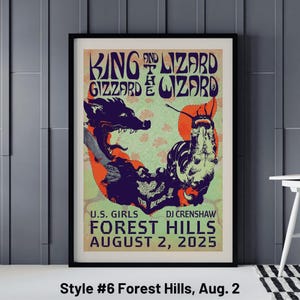 King Gizzard and the Lizard Wizard Posters - King Gizzard TD Pavilion at the Mann Philadelphia July 28 Poster - King Gizzard St Louis Poster