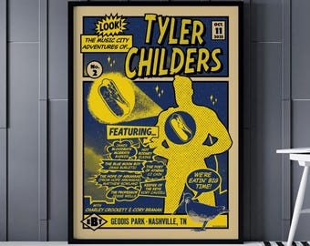Tyler Childers All Gig Posters - Tyler Childers The O2 London November 15 Poster - Geodis Park Nashville October 11 Poster - On The Road