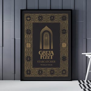 Poster di Greta Van Fleet Starcatcher, Greta Van Fleet Dreams in Gold Tour Poster, Greta Van Fleet Milwaukee Gig Poster, Greta Van Fleet Print