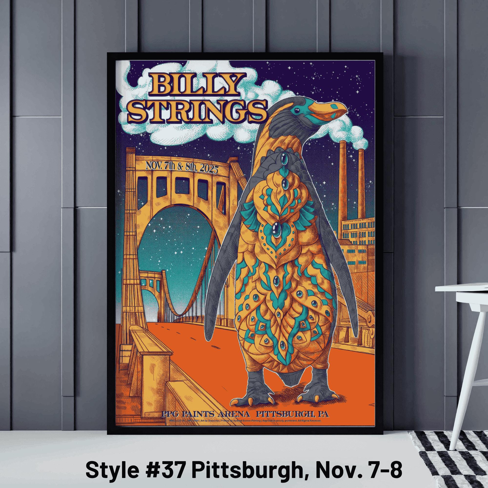 Billy Strings All Gig Posters, Billy Strings Asheville February 10