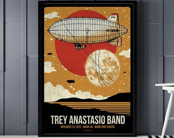 Trey Anastasio All Gig Posters, Trey Anastasio Akron Civic Theatre November 23 Poster, The Mission Ballroom Rino Denver Colorado Poster,