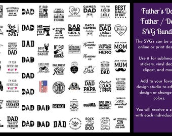 Father's Day / Father / Dad SVG Bundle (65 SVG's)