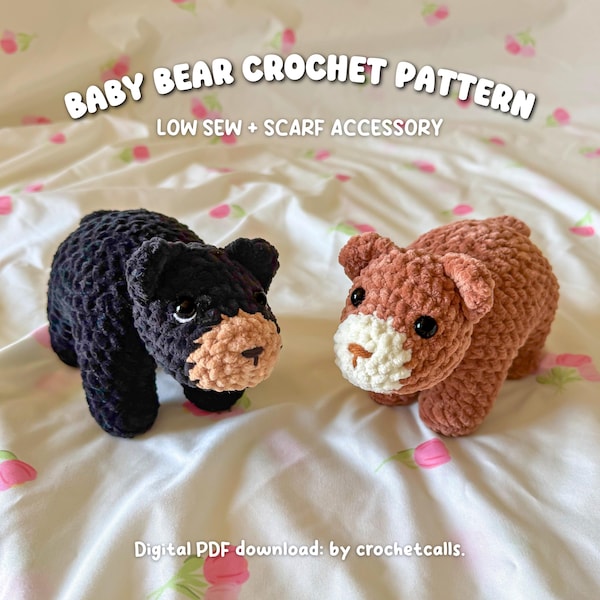Tief Nähen stehender Bär Häkelanleitung | Amigurumi PDF