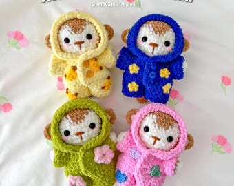 Monkey in Pajamas Crochet Pattern | Amigurumi PDF