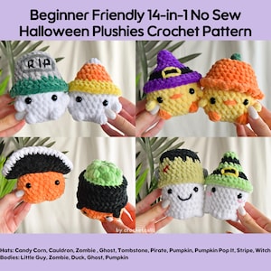 Halloween Squish Ball Häkelanleitung Bundle, 14-in-1 No nähen (PDF-Muster)