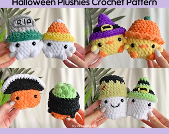 Halloween Squish Ball Crochet Pattern Bundle, 14-in-1 No Sew (PDF Pattern)