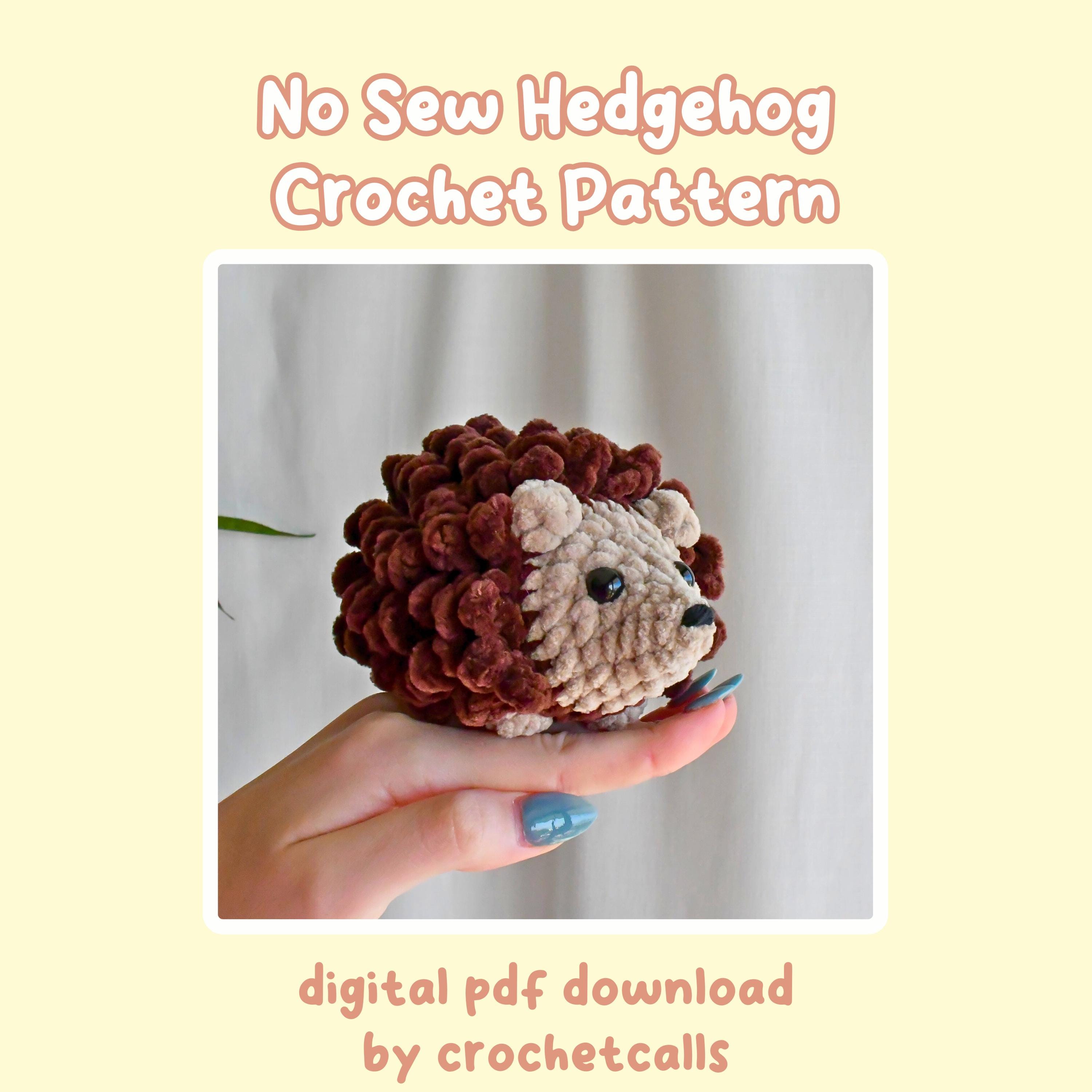 Crochet No Sew Hedgehog Plushie Pattern, Beginner-Friendly Amigurumi, CrochetCalls Critters