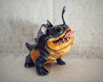 Dog Bark Revival Revolved Fan Art Figure, Lightning Pug Abomination Statue, Custom Cute Video Game Pet, Gift for Gamers