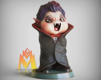 Chibi Dracula Abs High Quality 12K Resin 3D Printed Figure, Vampire Fan Art Statue, Horror Cults Movie Statue