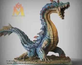 Figurine imprimée 3D Lagartus Monster Capter en résine 12K de haute qualité, statue de fan art, figurine de jeu vidéo à collectionner