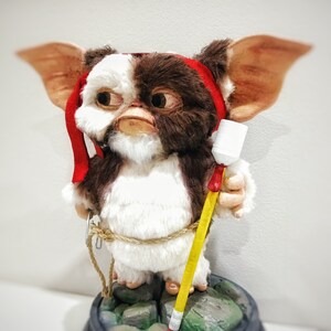 Figurine Gizmo Rambo à fourrure de 26 cm, jouet imprimé 3D inspiré des Gremlins, statue en peluche Gizmo réaliste, cadeau pour les fans de Mogwai image 7