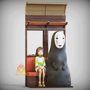Bichito Osino and Without Face High Quality 12K Resin 3D Printed Figure, Fan Art Statue, Anime Figurine