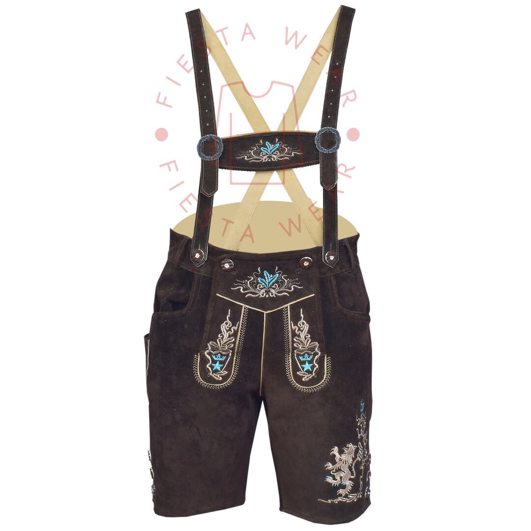 Handcrafted Oktoberfest Lederhosen in Pearly White