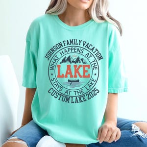 Custom Lake Family Vacation Shirt, Lake Tshirt, Lake House Gift, Lake Lover Shirt, Lake Camping Top, Group Lake Vacation Tee, Camper Shirt