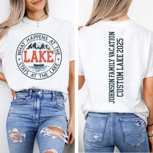 Custom Lake Family Vacation Shirt, Lake Tshirt, Lake House Gift, Lake Lover Shirt, Lake Camping Top, Group Lake Vacation Tee, Camper Shirt