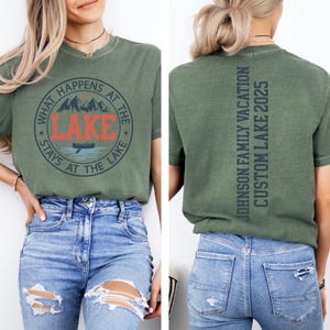 Custom Lake Family Vacation Shirt, Lake Tshirt, Lake House Gift, Lake Lover Shirt, Lake Camping Top, Group Lake Vacation Tee, Camper Shirt