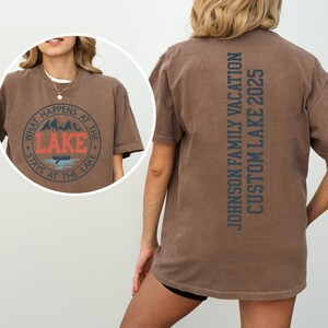 Custom Lake Family Vacation Shirt, Lake Tshirt, Lake House Gift, Lake Lover Shirt, Lake Camping Top, Group Lake Vacation Tee, Camper Shirt
