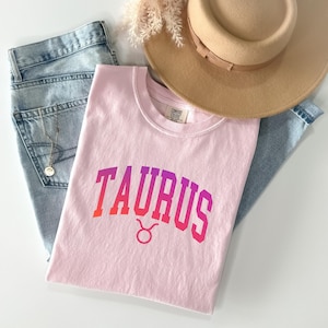 Taurus Zodiac Comfort Colors Shirt, Gift for Taurus, Vintage Birthday Astrology TShirt Horoscopic Tee Zodiac Star Lover Gift Retro Celestial