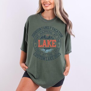 Custom Lake Family Vacation Shirt, Lake Tshirt, Lake House Gift, Lake Lover Shirt, Lake Camping Top, Group Lake Vacation Tee, Camper Shirt