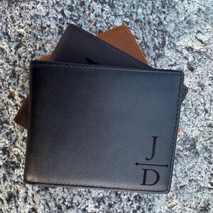Cartera de piel para hombre, regalo personalizado, regalo para papá, regalo para novio, regalo para esposo, cartera con foto, cartera personalizada.