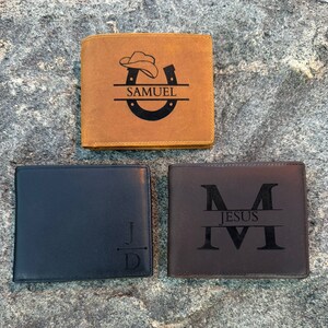 Portefeuille en cuir pour homme, cadeau personnalisé, cadeau pour papa, cadeau pour petit ami, cadeau pour mari, portefeuille avec photo, portefeuille personnalisé.