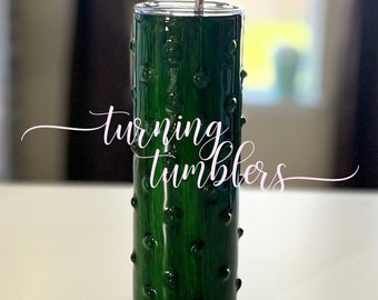 Personalizable Textured Pickle Tumbler