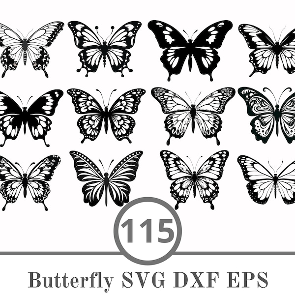 115 butterfly svg for silhouette svg laser cut dxf butterfly clipart