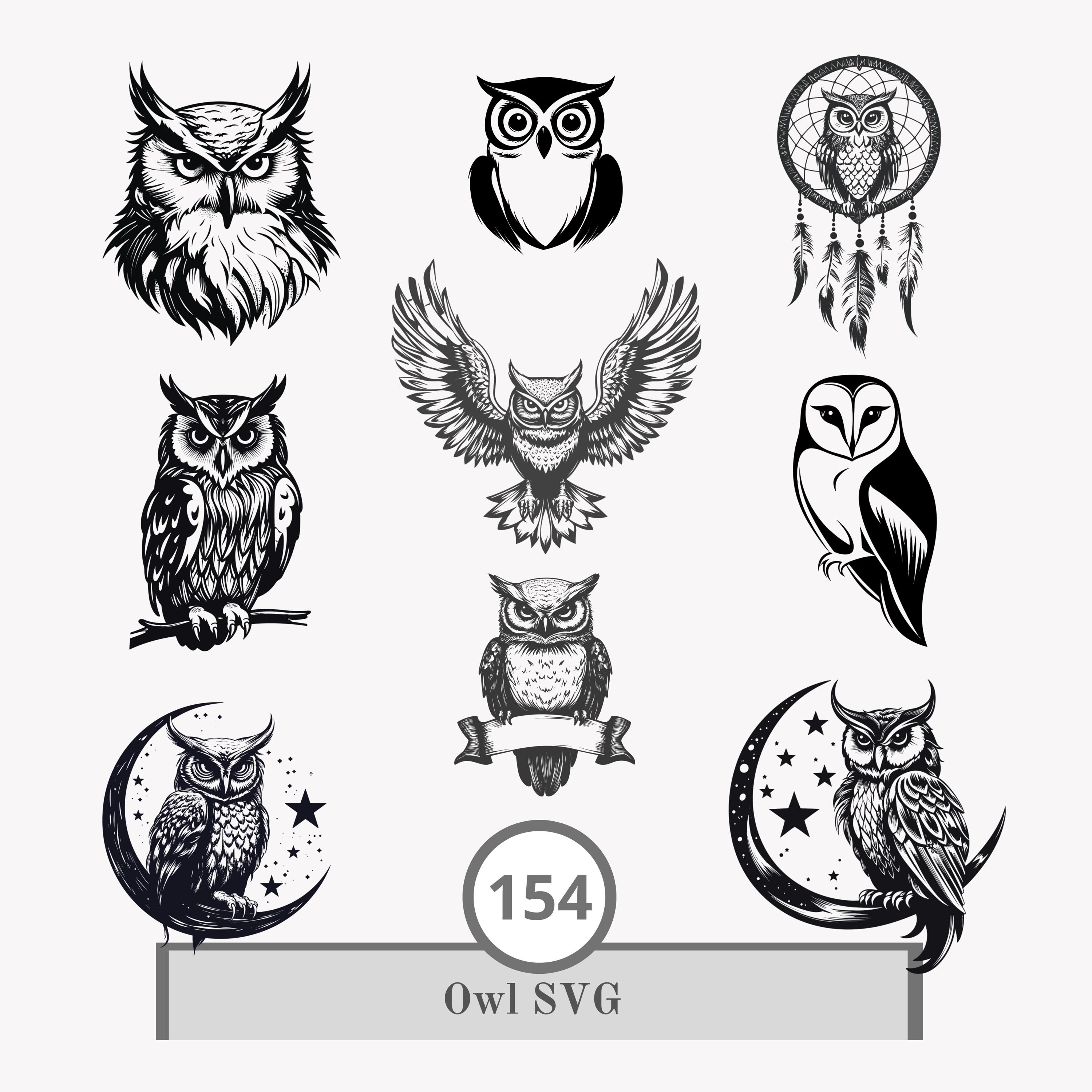 Owl SVG Bundle | Cute Owl Clipart | Woodland Animal Cricut File | Digital Download