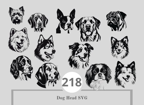 218 Dog Head Svg Dog Head Clipart Dog Breed Svg Dog Head Svg Cut Files Dog Face Svg Laser Engraving Dog Svg Etsy Canada