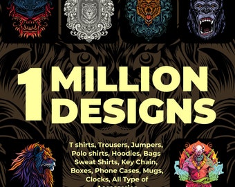 1 Million+ T-Shirt Designs Bundle: Cricut & Silhouette Vector Graphics (Digital Prints)