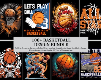Basquete svg Pacote de design de camiseta Fã de basquete clipart Arquivos de corte de silhueta de basquete para camisa do time Cricut Basquete png pdf ai jpeg