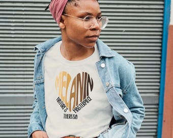 Camiseta personalizada con corazón de melanina - Mes de la Historia Afroamericana